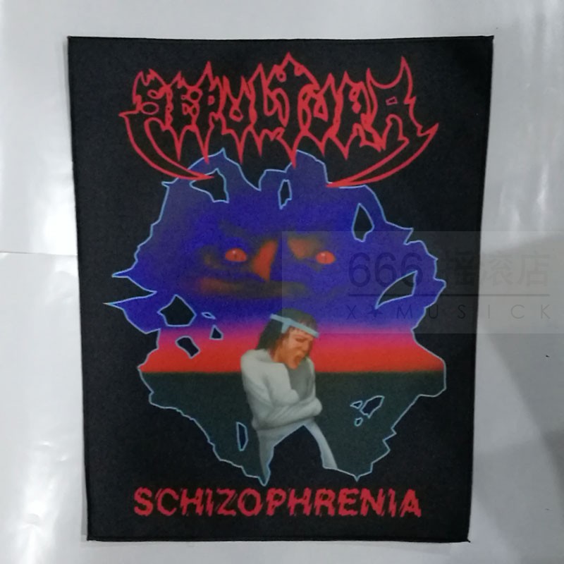 埋葬 (SEPULTURA) 进口印制背标 Schizophrenia (Back Patch)