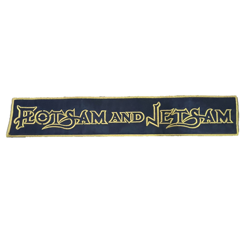 漂流物（FLOTSAM & JETSAM）进口刺绣长条大布标背标（Back Patch)